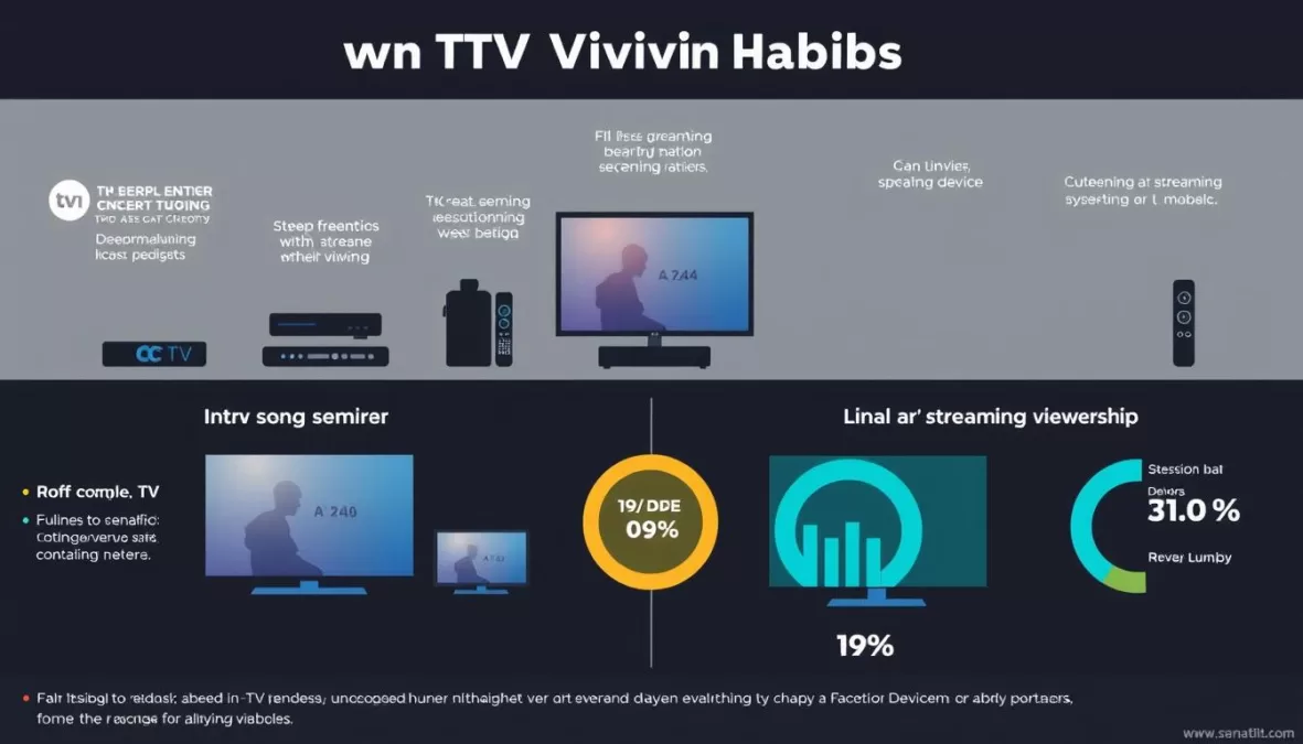 Visual representation of changing TV viewing habits across streaming and traditional platforms - Most-Watched TV Series 2024-25
