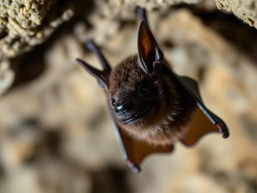 Bumblebee bat, also known as Kitti's hog-nosed bat, one of the world's smallest mammals