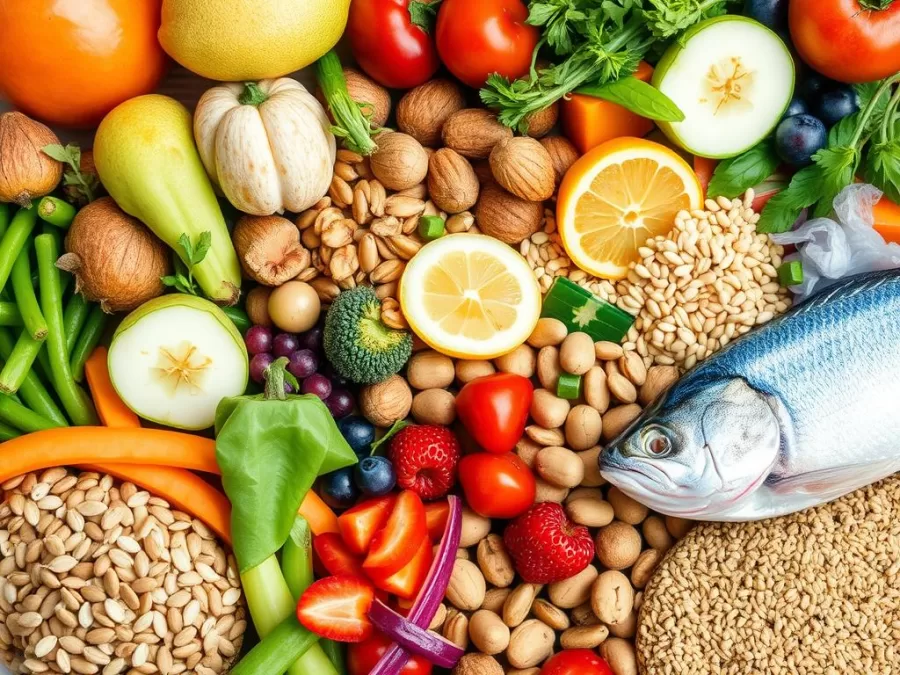 Colorful, nutrient-rich foods that support mental health