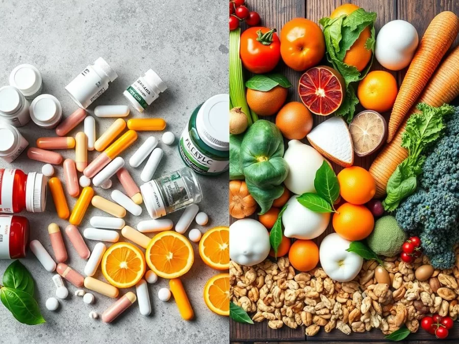Comparison of supplement bottles versus whole foods containing the same nutrients