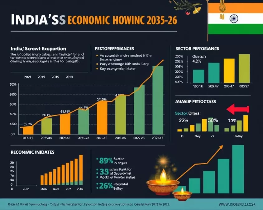 Economic growth chart showing potential for top 10 diwali stocks 2025