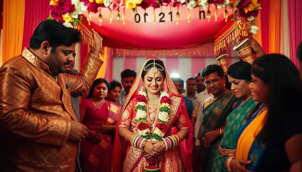 Emotional bridal entry moment with Din Shagna Da playing in the background