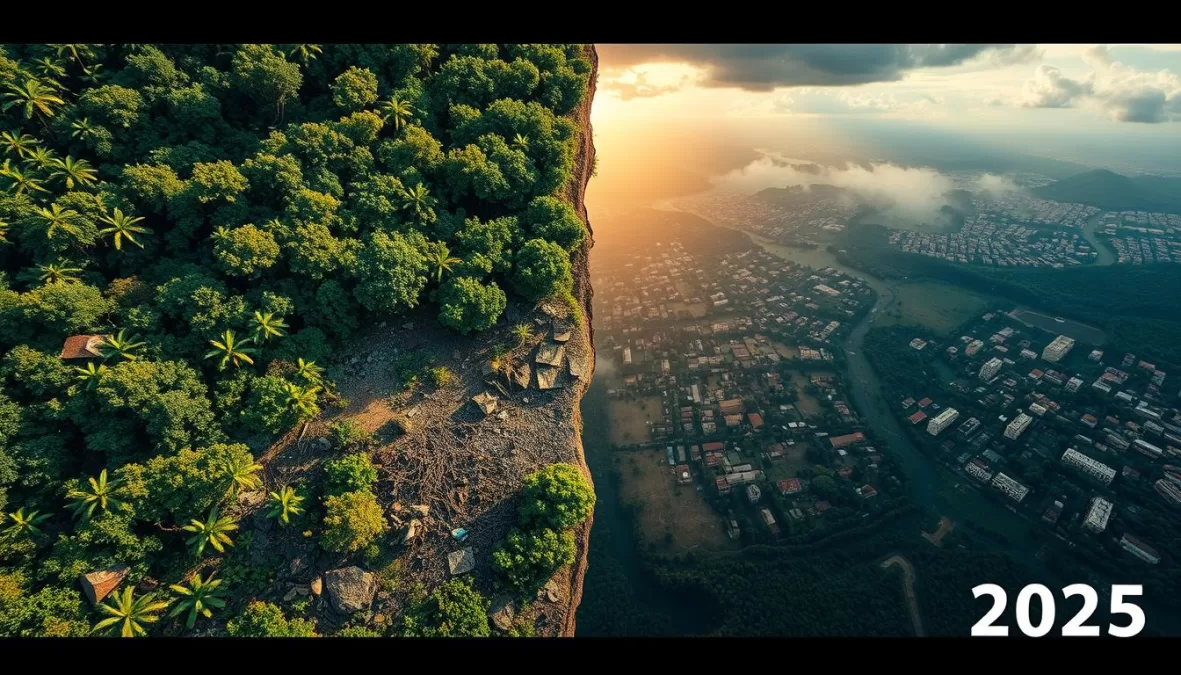 Endangered wildlife habitat destruction showing the impact of human development on natural ecosystems in 2025