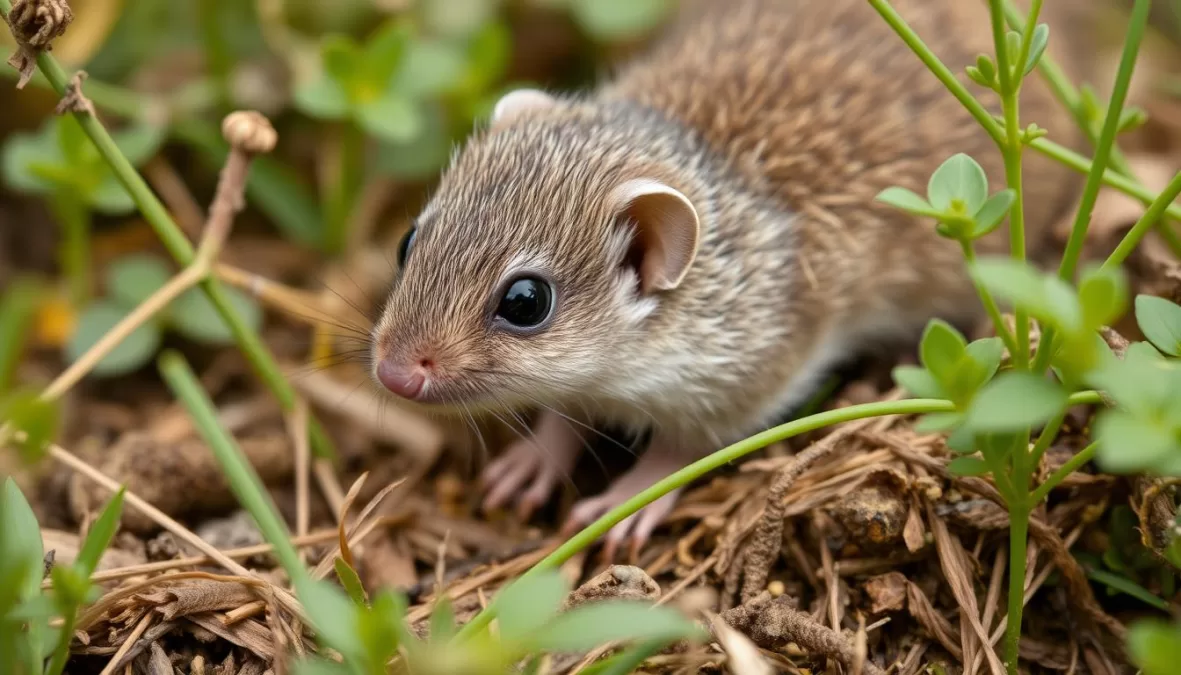 Etruscan shrew, one of the world's smallest mammals with remarkable survival skills