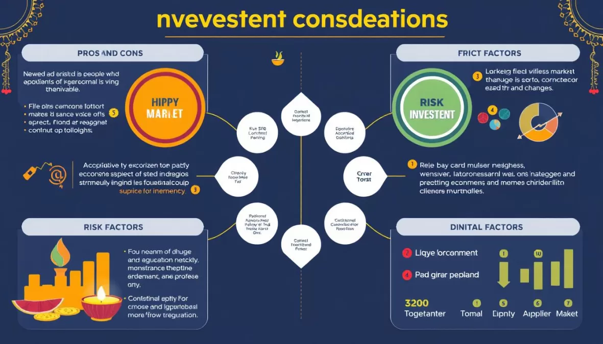 Investment considerations infographic for top diwali stocks 2025