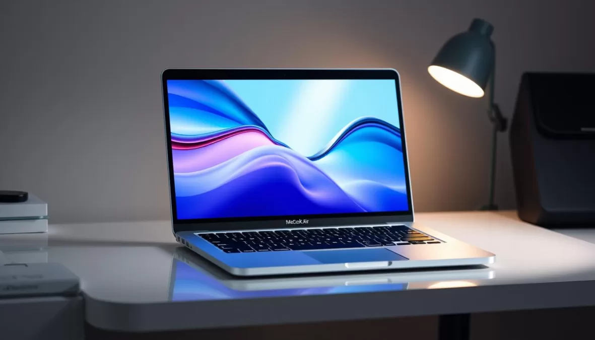 MacBook Air M4 showing its sleek design and vibrant Liquid Retina display