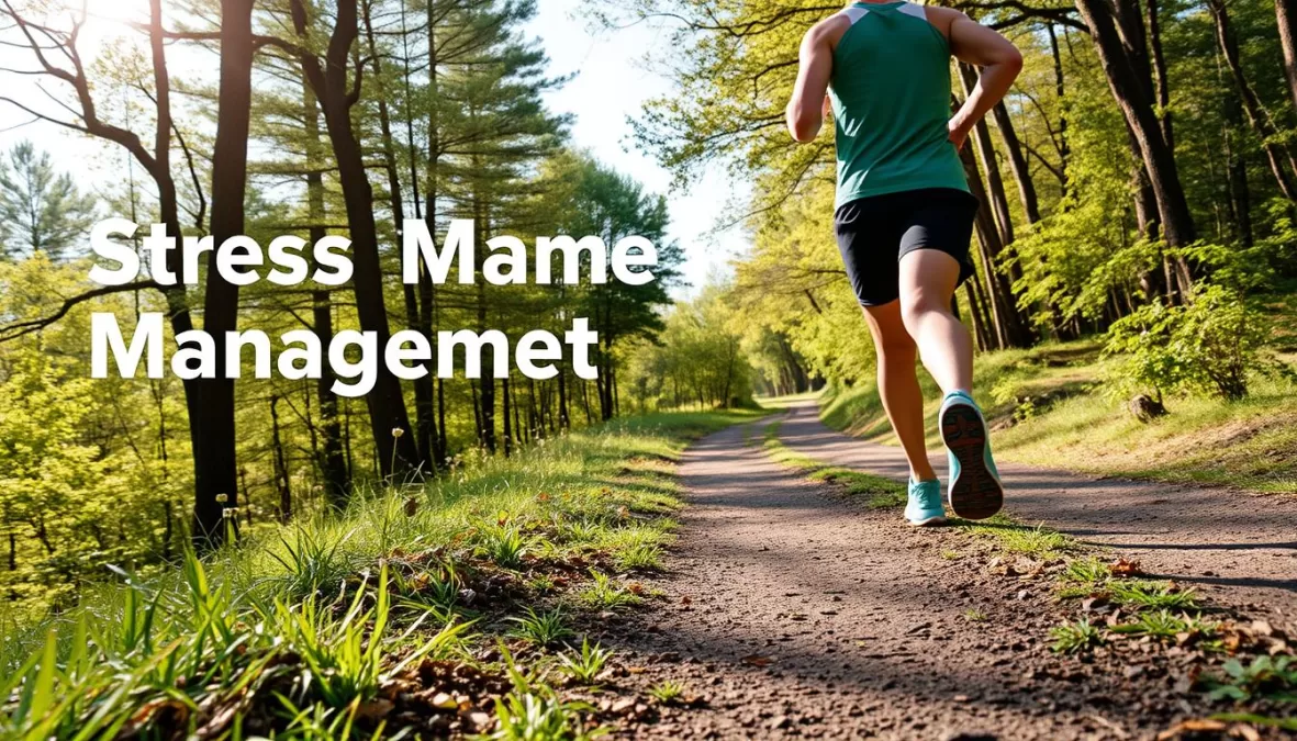 Person jogging outdoors as part of stress management techniques