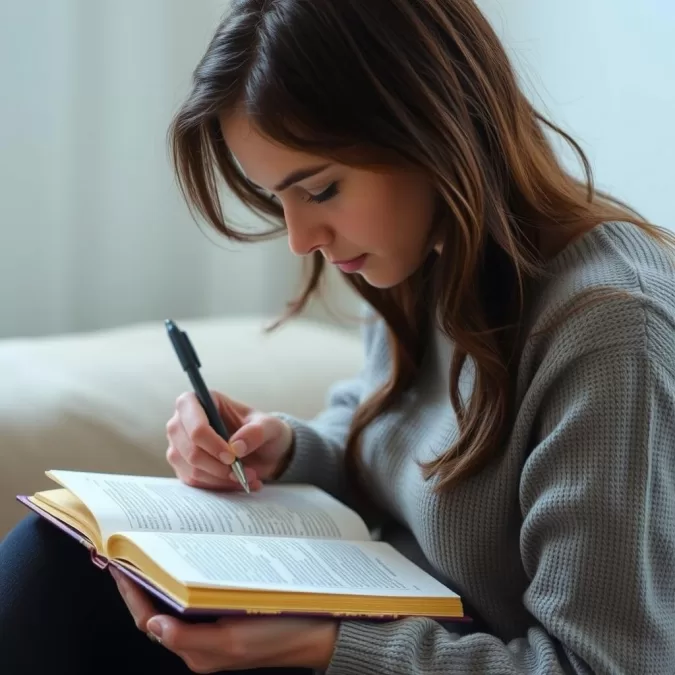 Person journaling to process emotions for better mental health