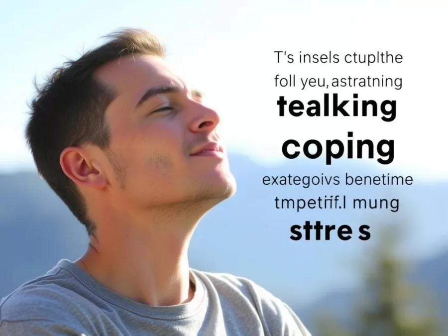 Person using healthy coping strategies for stress management