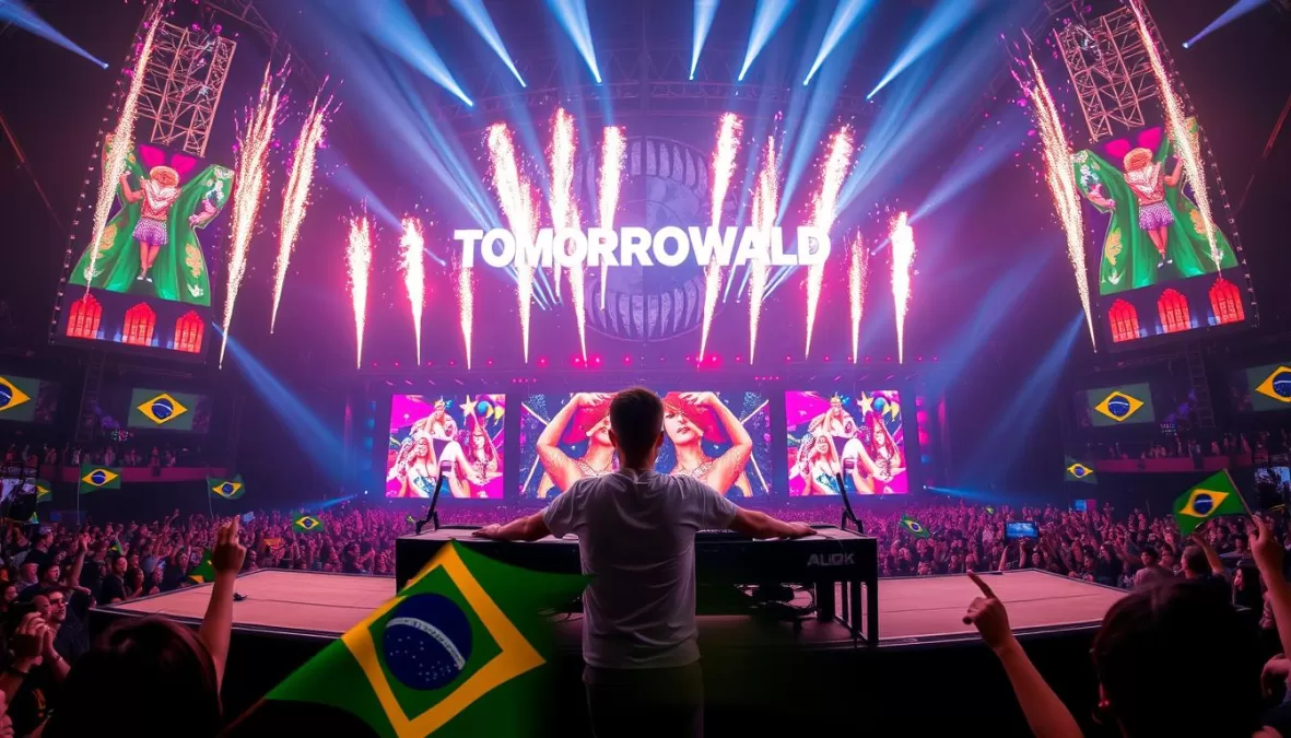 Alok performing at his historic Tomorrowland 2025 headline set