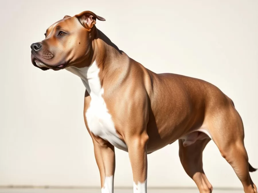 American Pit Bull Terrier showing muscular build and characteristic features