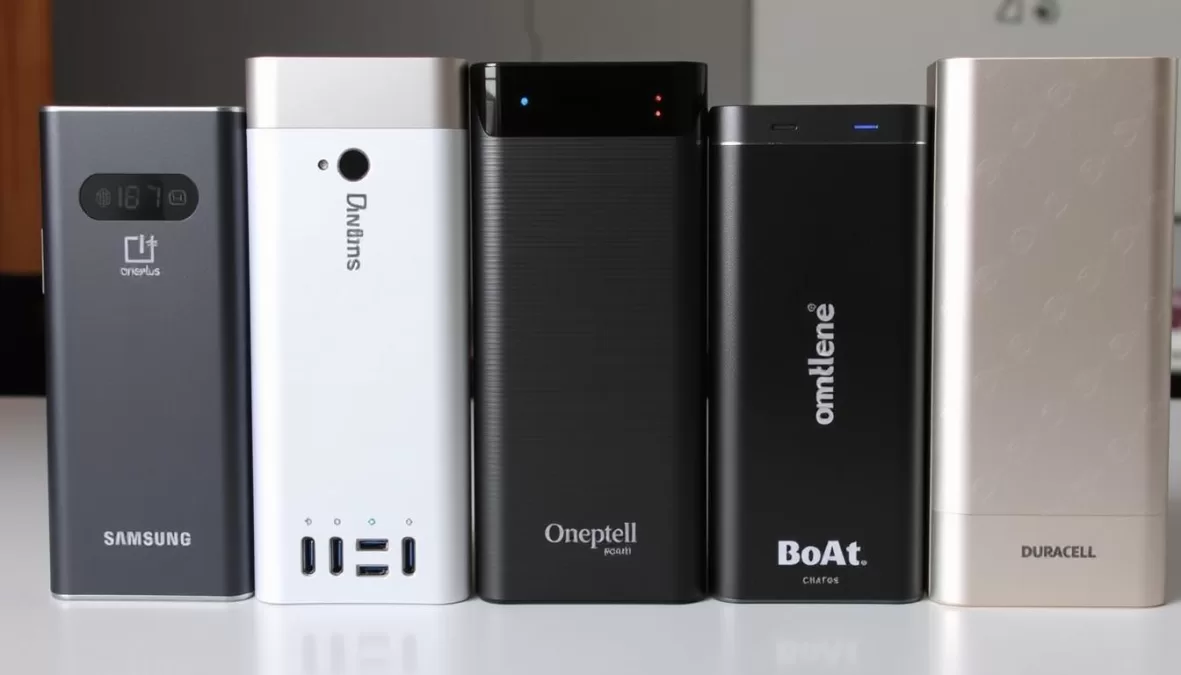 Collection of five additional recommended 20000mAh power banks for top 10 power banks 20000mAh India 2025