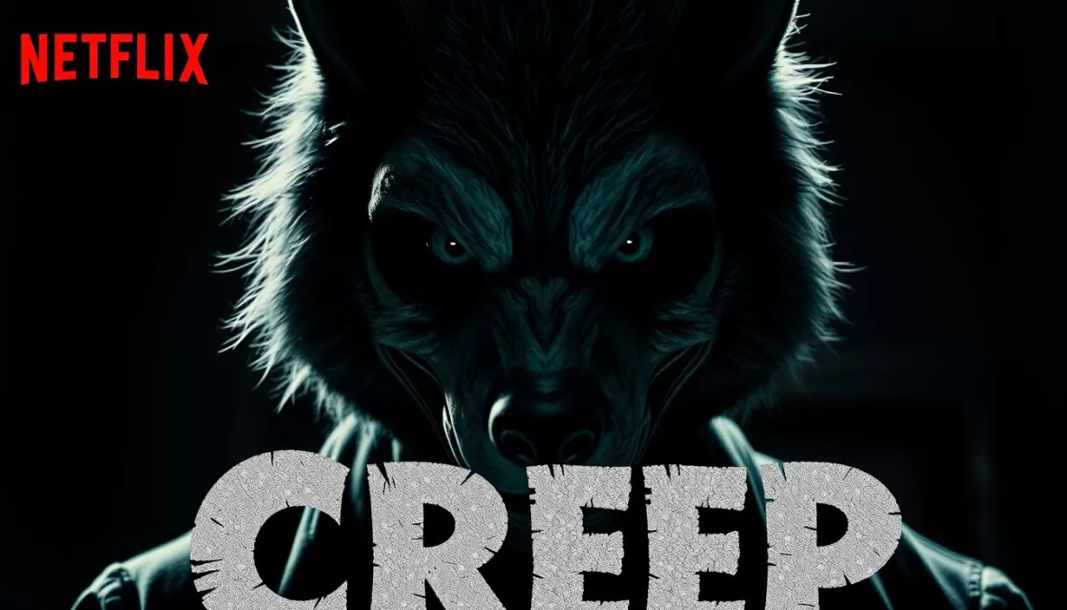 Creep movie poster showing Mark Duplass in a wolf mask - top 10 scary movies on netflix