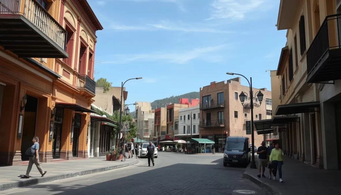 Downtown Irapuato showing urban landscape of this dangerous Mexican city