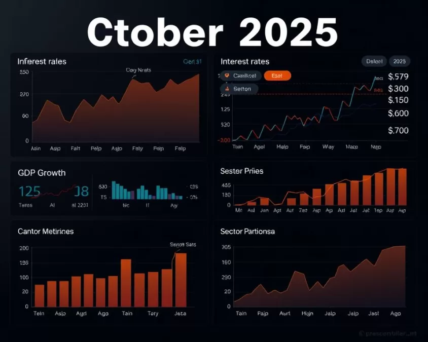 Economic indicators chart for October 2025 showing factors influencing top stocks to buy