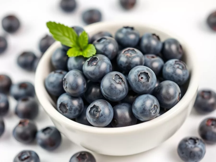 Fresh blueberries in a bowl, among the top 10 most nutritious foods in the world, packed with antioxidants