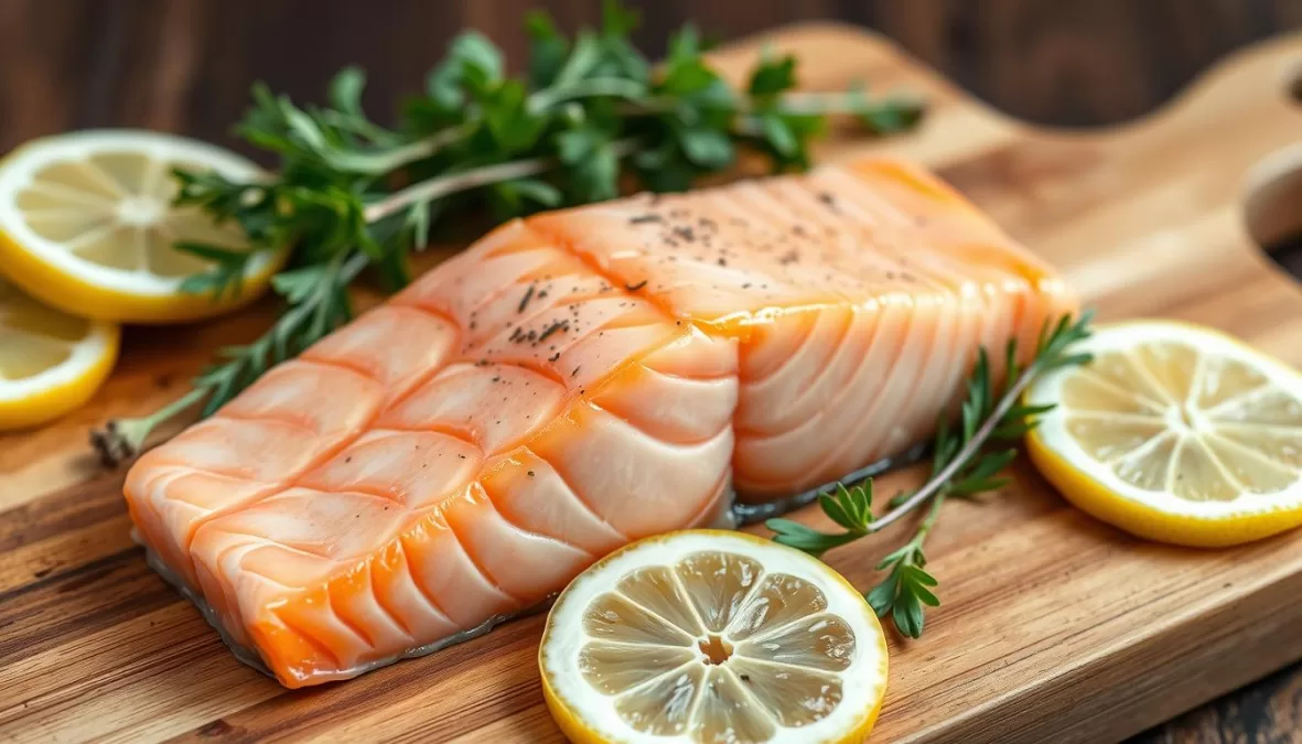Fresh salmon fillet rich in omega-3 fatty acids, one of the top 10 most nutritious foods in the world