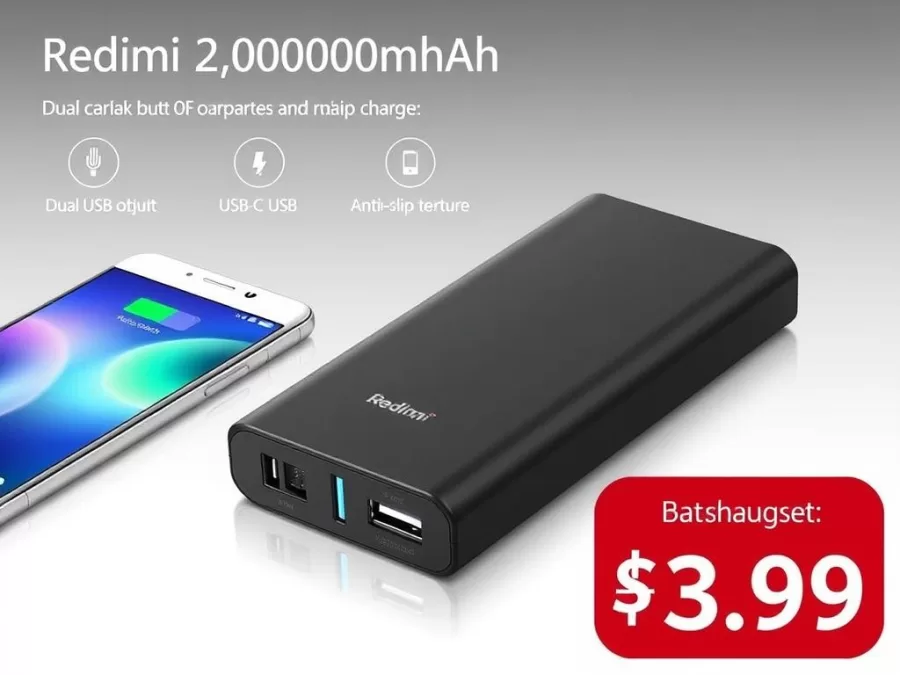 Redmi 20000mAh Power Bank with dual input and output ports for top 10 power banks 20000mAh India 2025
