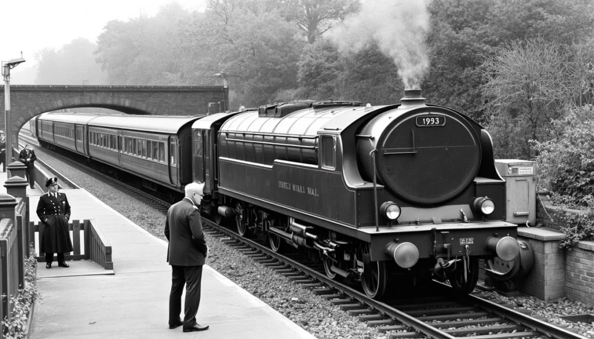 The train involved in the Great Train Robbery of 1963, showing where thieves stopped the mail train to steal £2.6 million