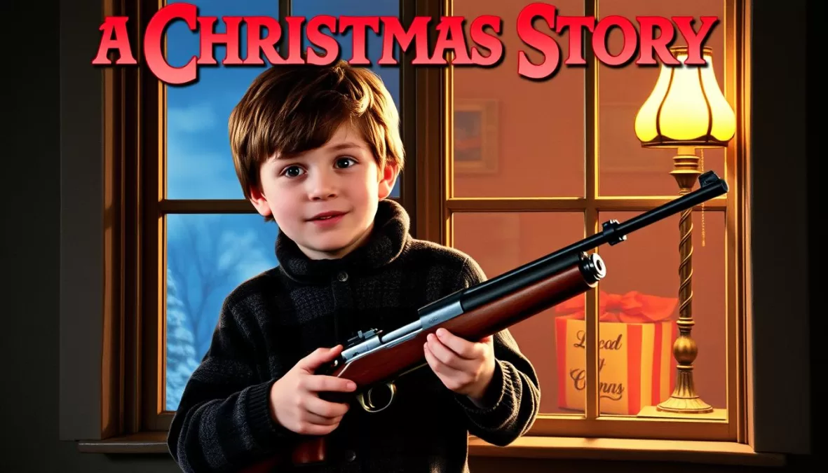 A Christmas Story poster featuring Ralphie