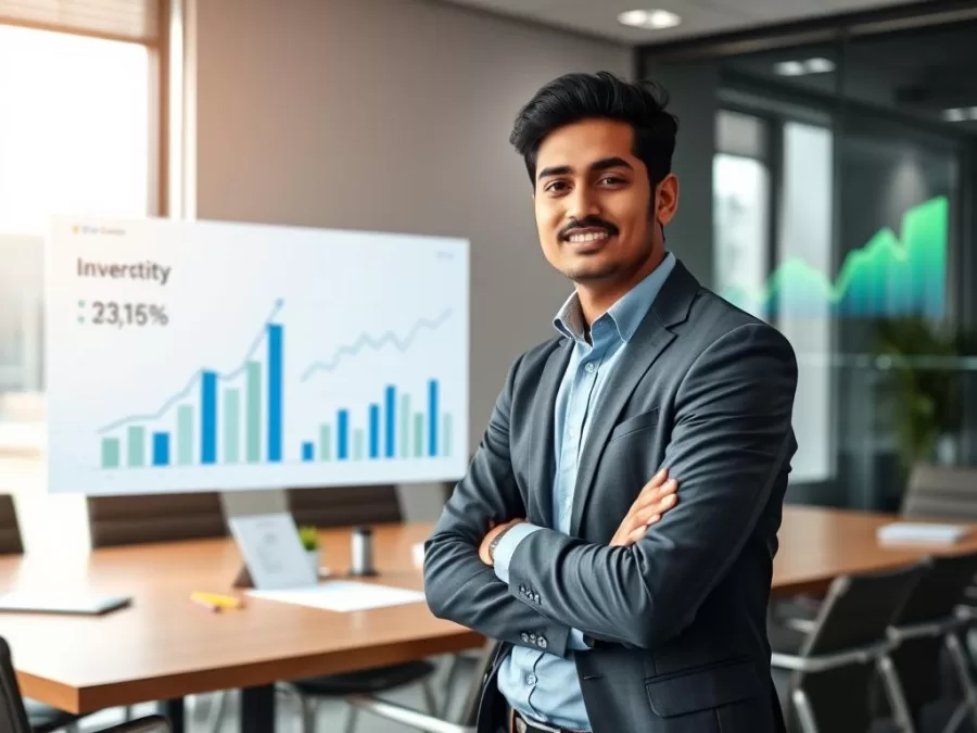 Aadit Palicha, 23-year-old CEO of Zepto, presenting the company's growth strategy at an investor meeting