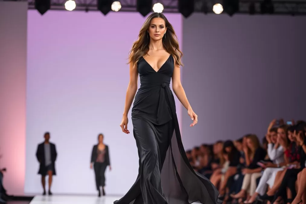 Adriana Lima walking the runway, showcasing her supermodel physique that places her among the top 10 sexiest women in world