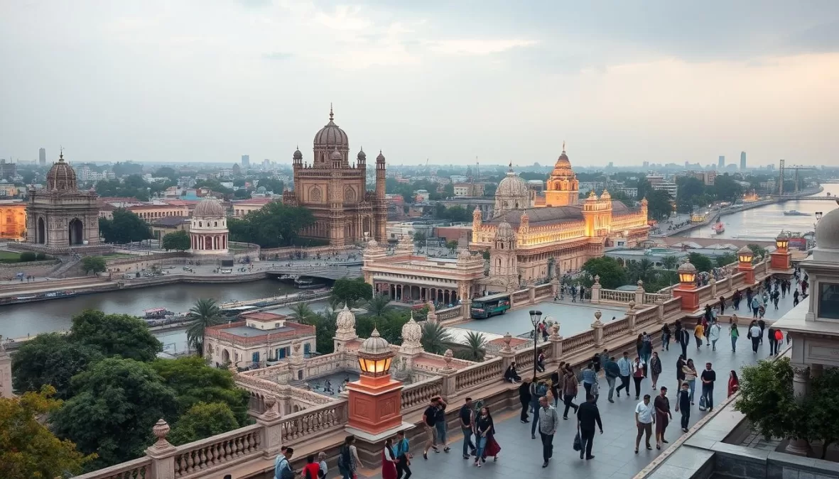 Ahmedabad's heritage architecture and modern security infrastructure that contribute to its ranking as the third safest city in India 2025