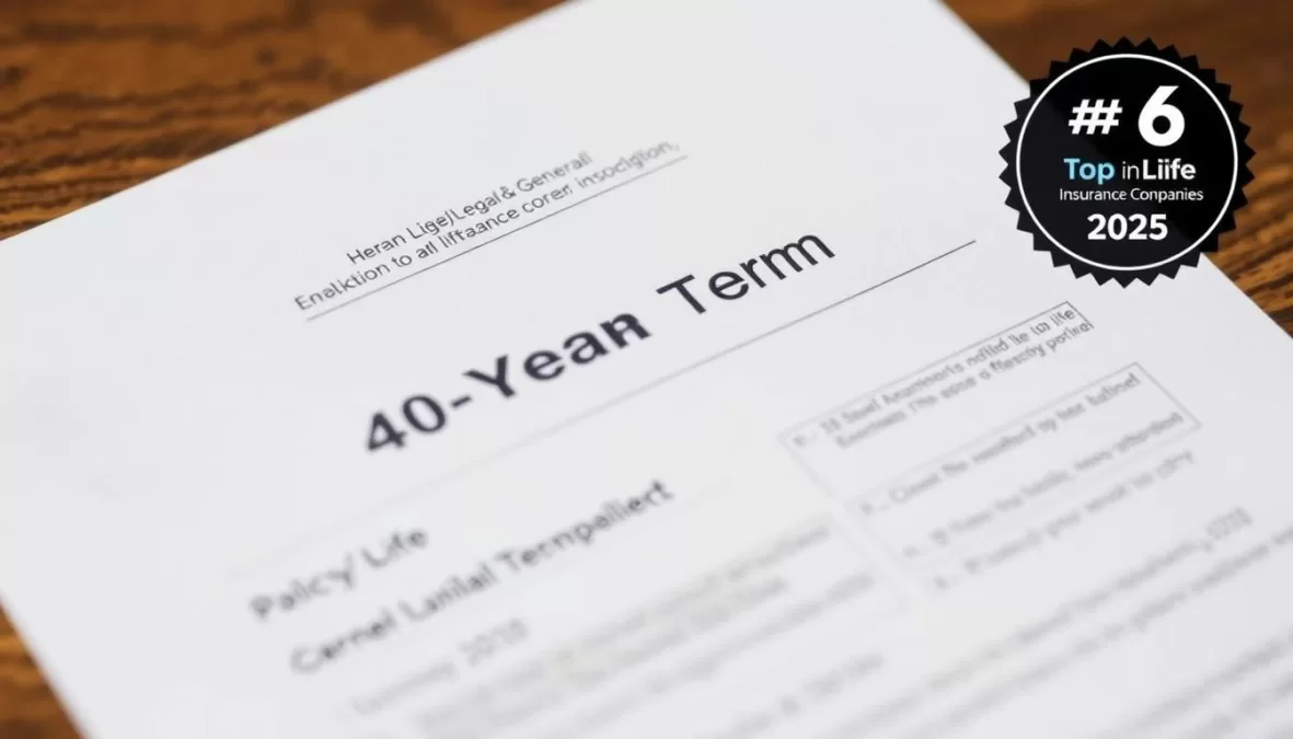 Banner Life 40-year term policy document with top 10 life insurance companies in USA 2025 ranking