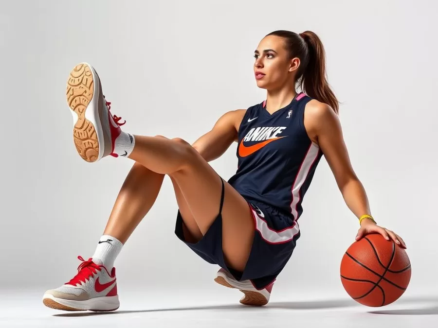 Caitlin Clark promoting her signature Nike collection, representing biggest athlete brand deals 2025