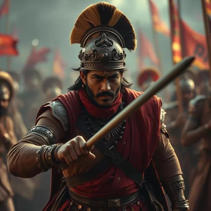 Chhaava battle scene with Vicky Kaushal as Sambhaji Maharaj