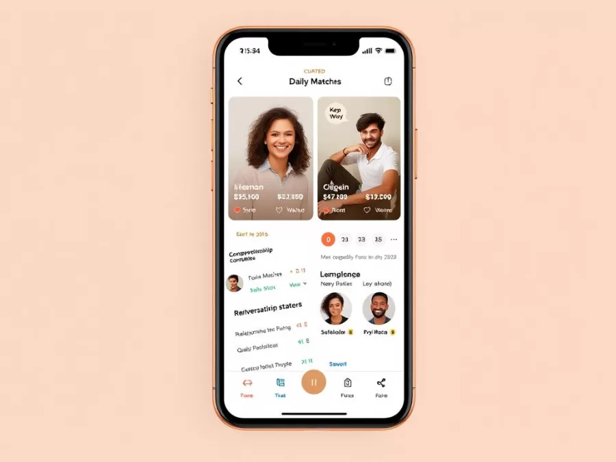 Coffee Meets Bagel+ interface showing curated matches and detailed profiles for young adults in 2026
