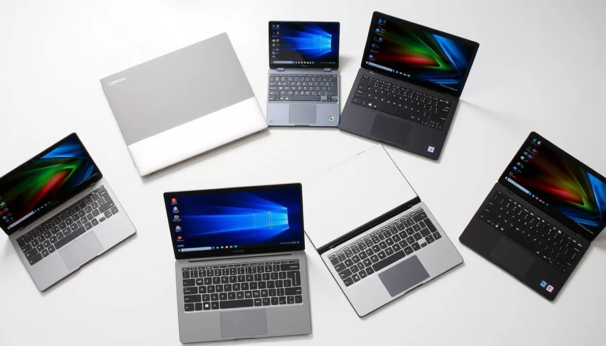 Collection of the best Chromebooks of 2025 arranged together