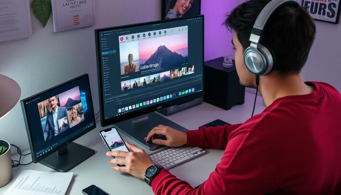 Creator optimizing Reels content with trending music