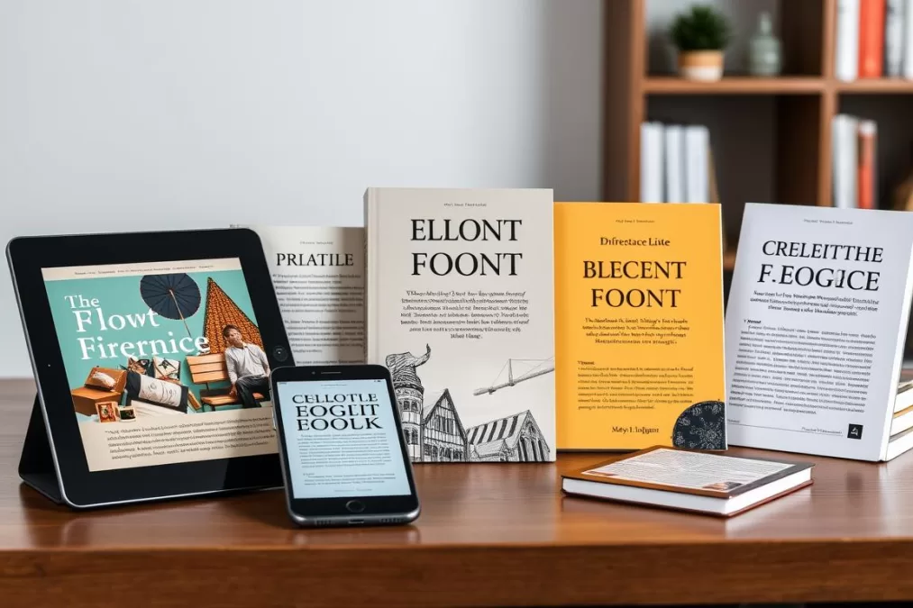 E-books created with AI displayed on various devices for Top 10 side hustles with AI 2025