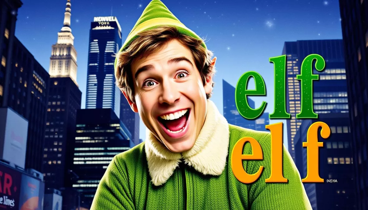 Elf movie poster featuring Will Ferrell