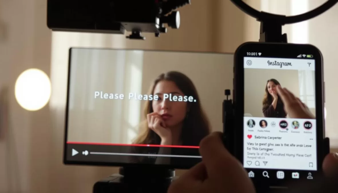 Emotional storytelling content using Please Please Please song