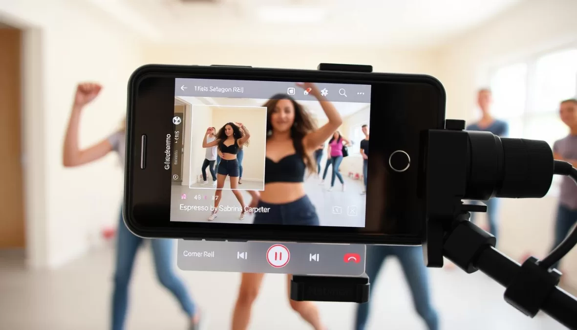 Energetic dance content using Espresso song on Reels