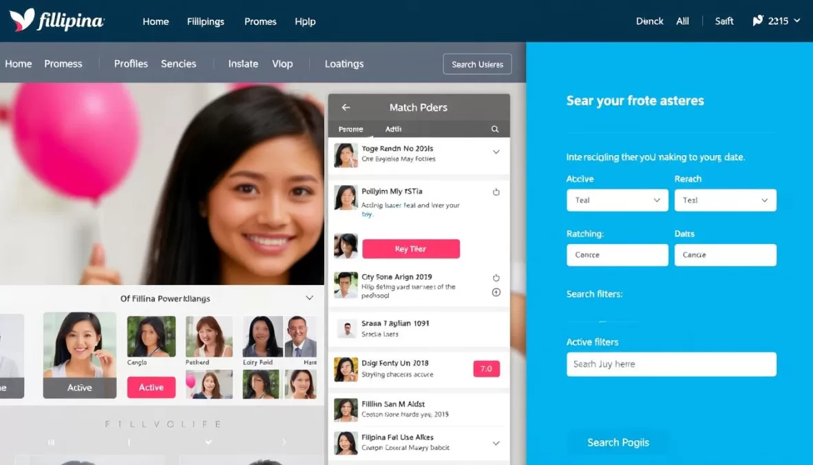 FilipinoCupid platform showing Filipino dating profiles and messaging features