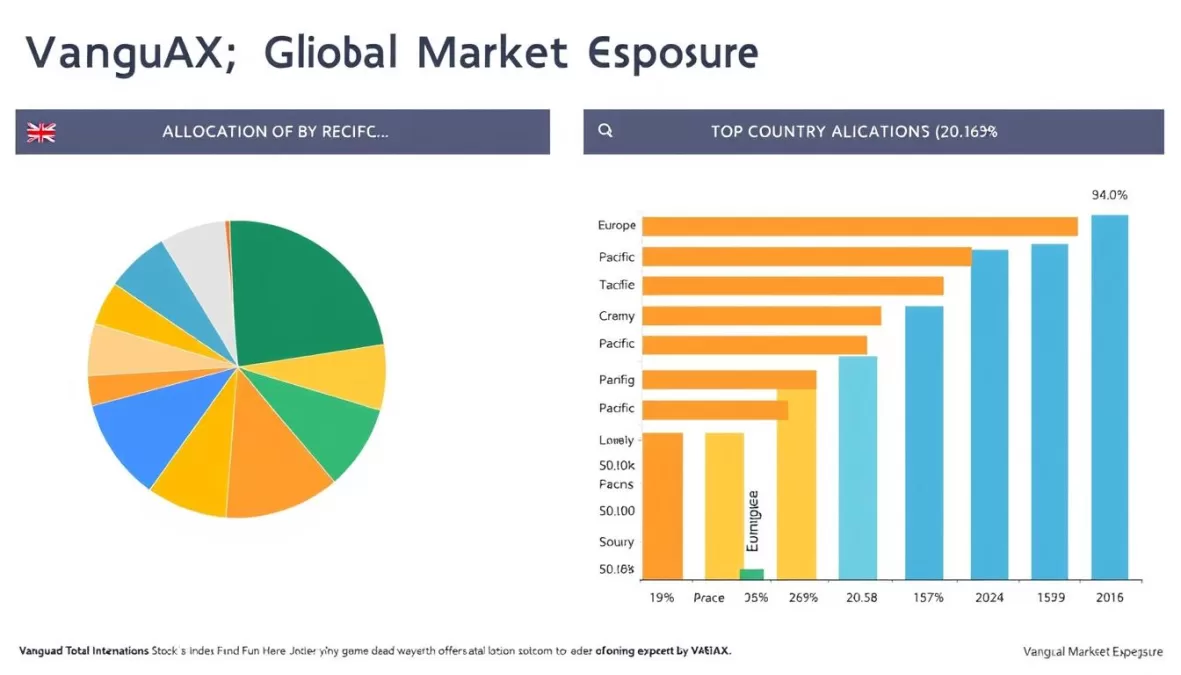 Global market exposure breakdown of Vanguard Total International Stock Index Fund for top 10 mutual funds to invest in 2026 for long term
