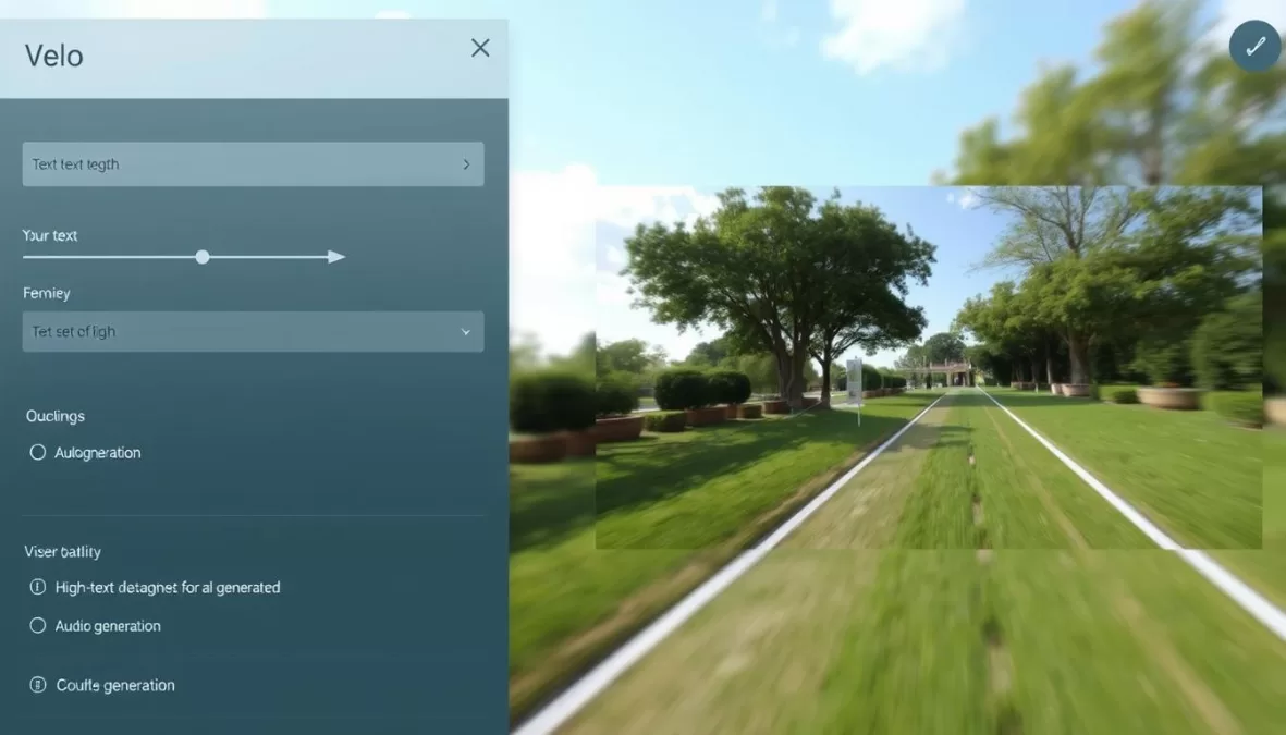 Google Veo 3 interface showing AI video generation with text prompt and output preview