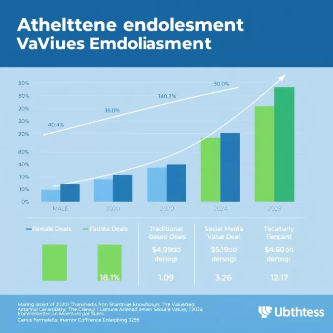 Graph showing growth of biggest athlete brand deals 2025 compared to previous years