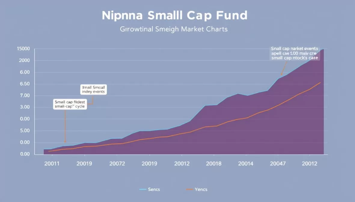 Growth chart of Nippon India Small Cap Fund showing small-cap performance cycles for top 10 mutual funds to invest in 2026 for long term