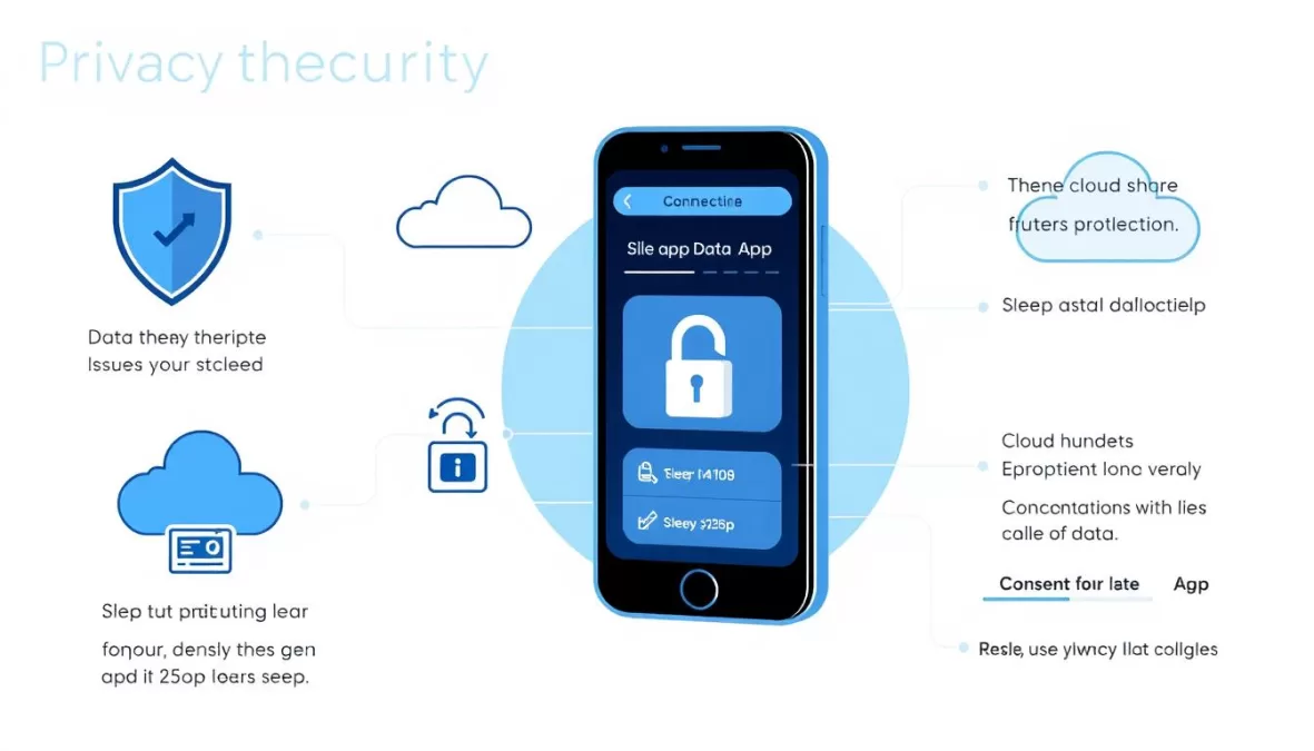 Illustration of sleep data privacy and security concepts
