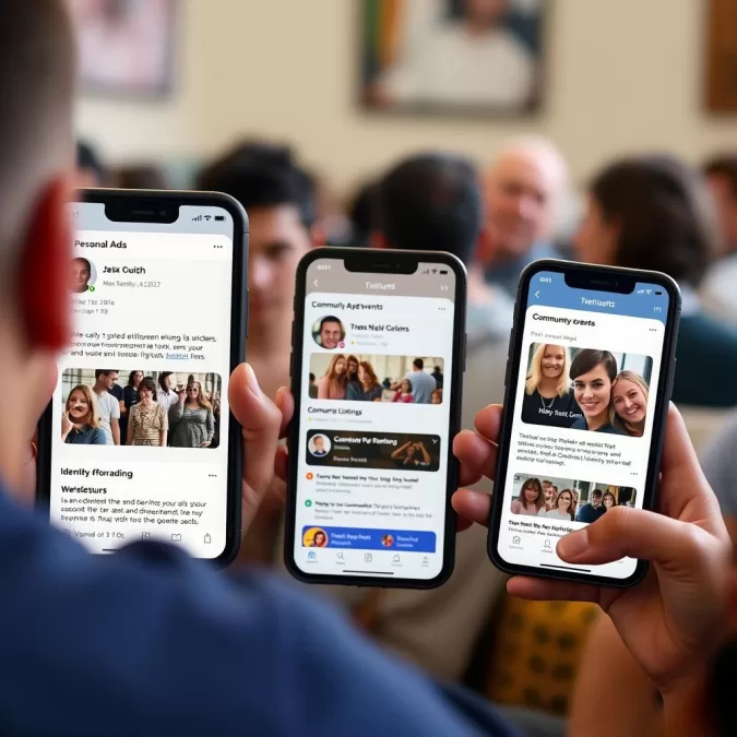 LGBTQ+ young adults connecting through Lex Community's text-based features in 2026