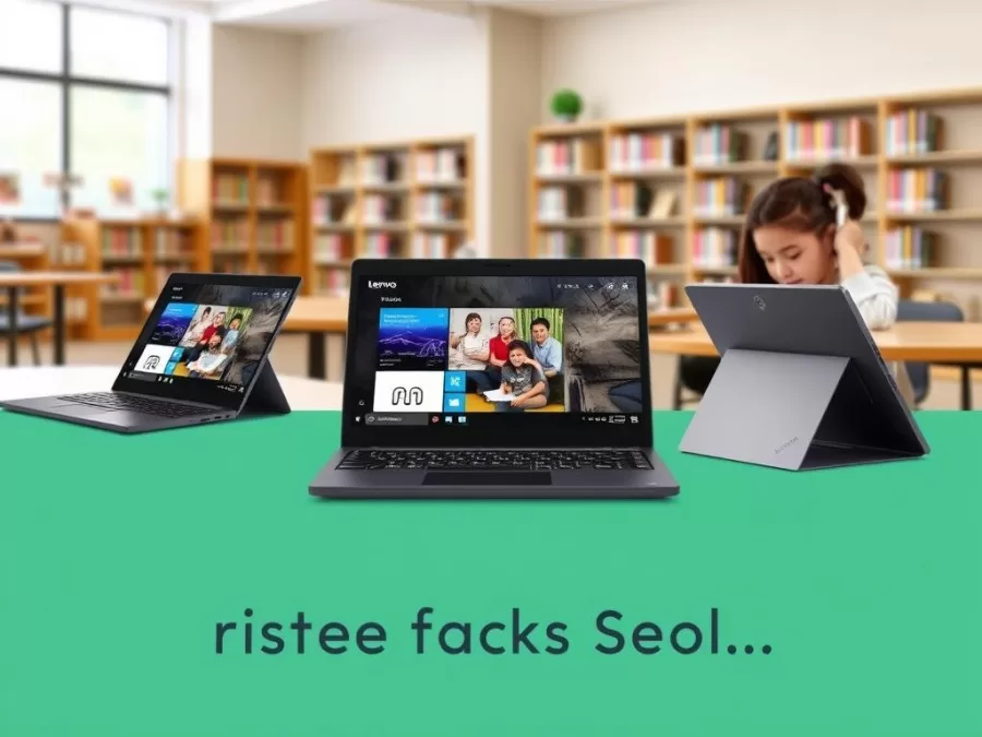 Lenovo IdeaPad Flex 5i Chromebook Plus in different usage modes for students