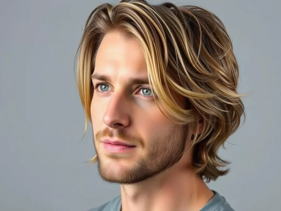 Man with textured flow hairstyle for 2026 showing medium-length hair with natural movement