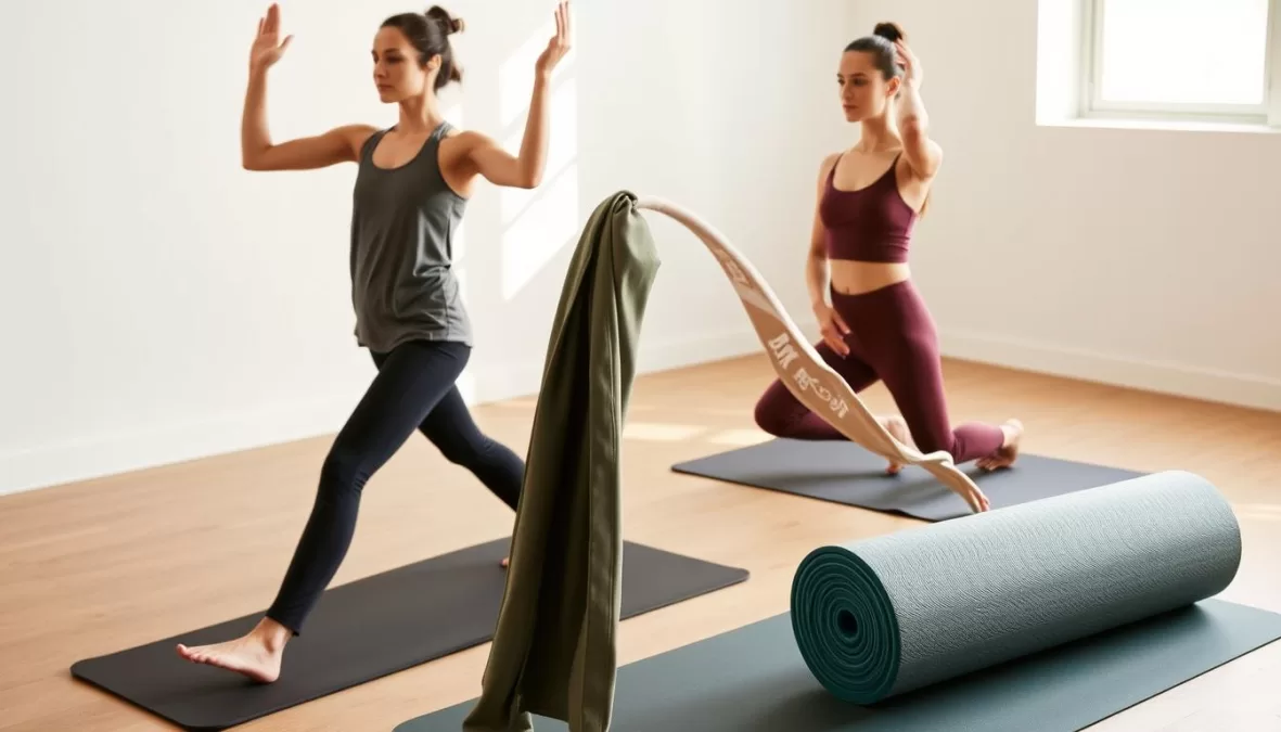 Manduka's eco-friendly yoga apparel and mats being used in a yoga studio, showcasing their sustainability commitment as one of the top 10 yoga brands in the world 2026