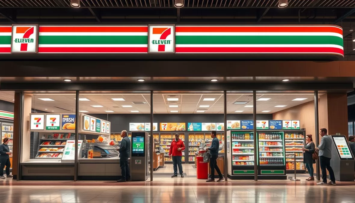 Modern 7-Eleven flagship store showing the evolution of the top franchise in the world of all time