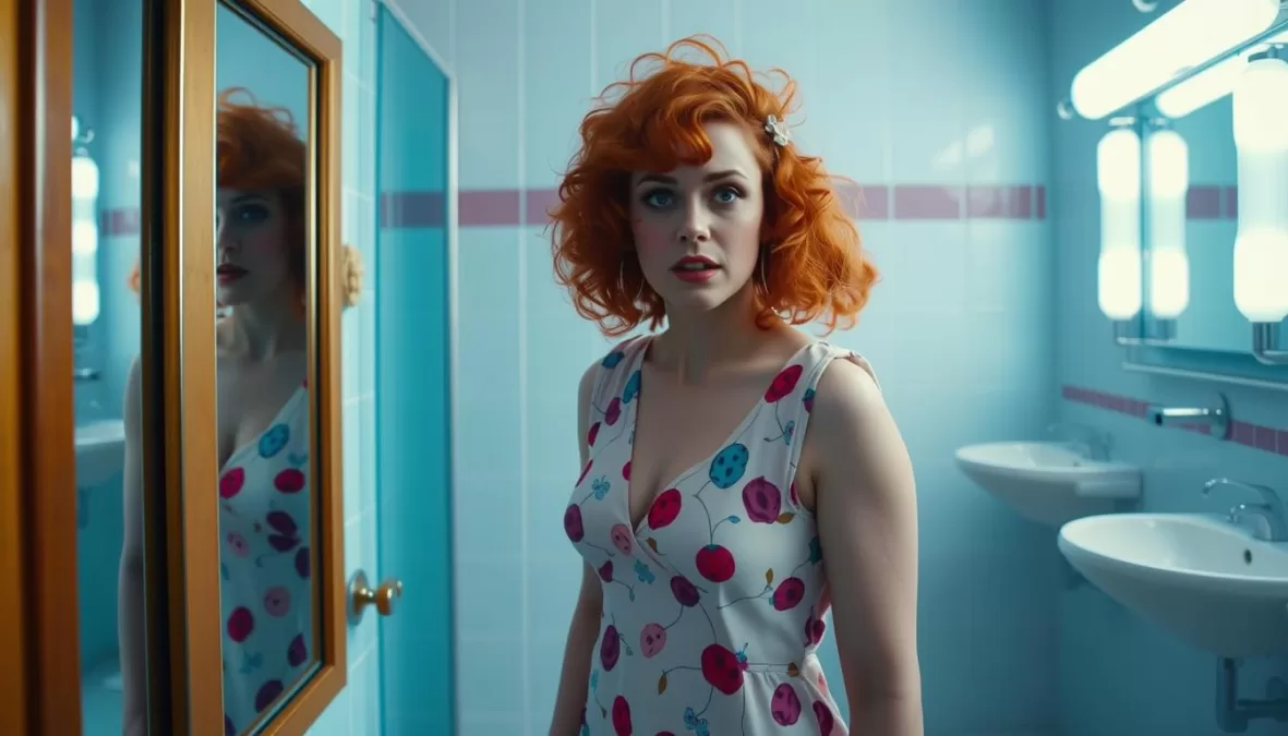 Natasha Lyonne as Nadia Vulvokov in Russian Doll, trapped in a time loop, ranking among the top 10 Netflix series of all time