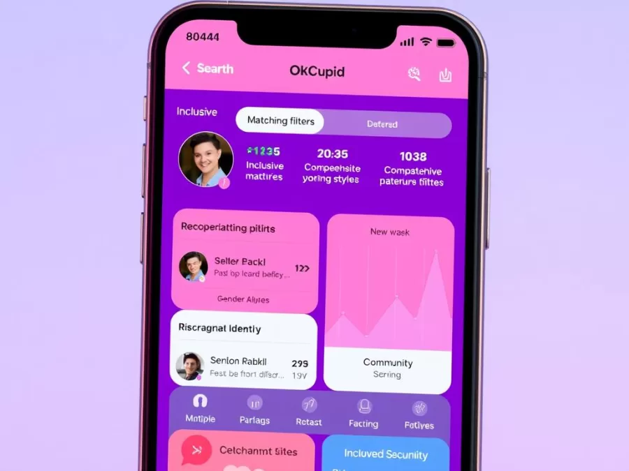 OkCupid Ultra interface showing inclusive filters and compatibility scoring for young adults in 2026